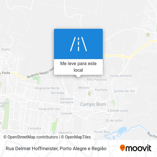 Rua Delmar Hoffmeister mapa