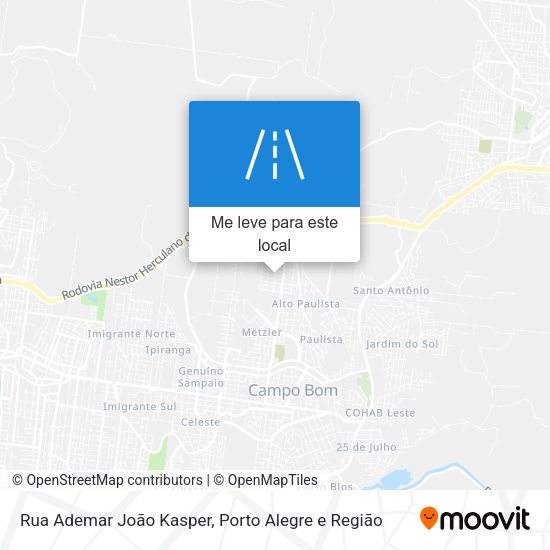 Rua Ademar João Kasper mapa