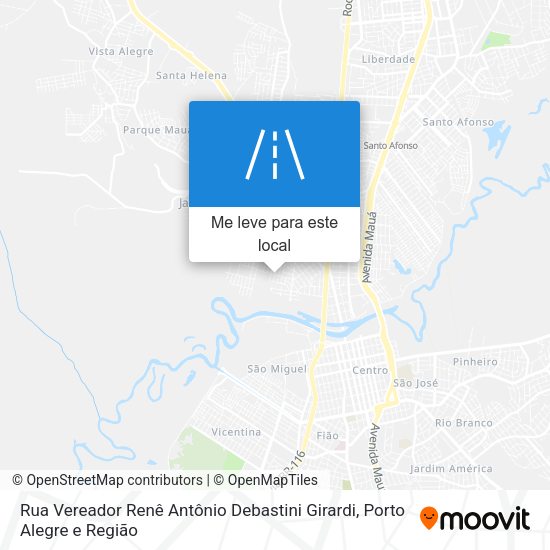 Rua Vereador Renê Antônio Debastini Girardi mapa