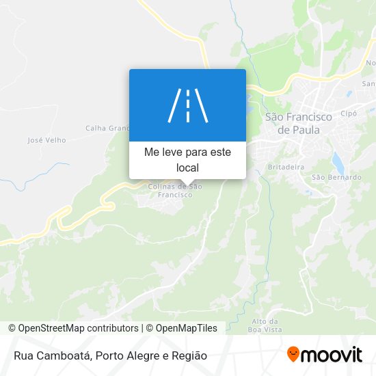Rua Camboatá mapa