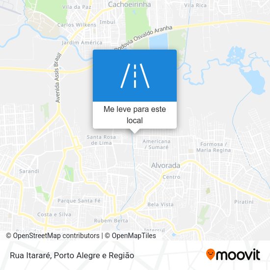 Rua Itararé mapa
