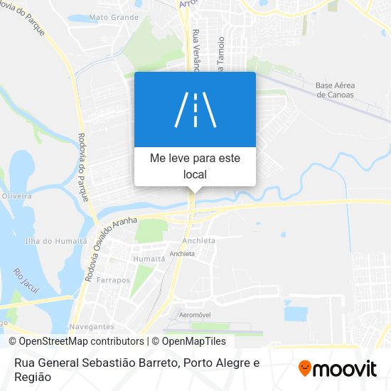 Rua General Sebastião Barreto mapa