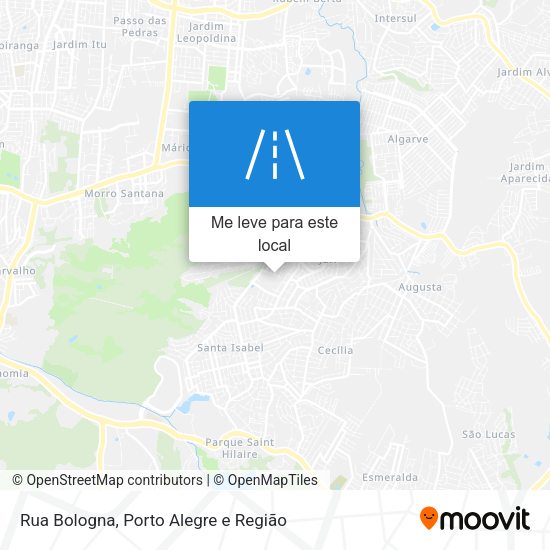 Rua Bologna mapa