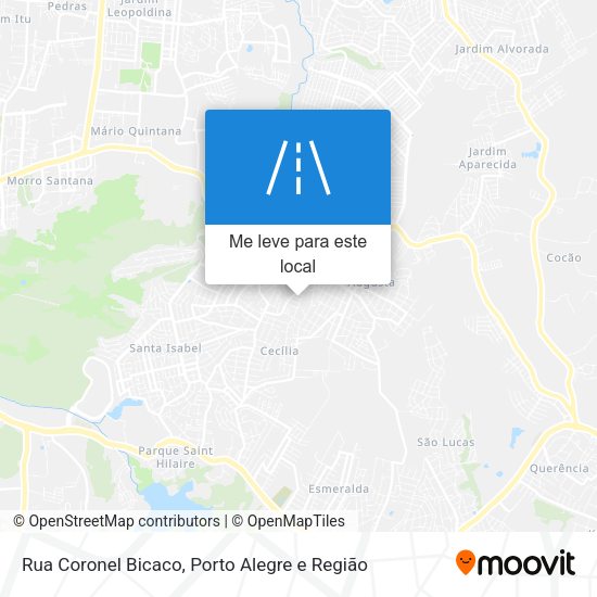 Rua Coronel Bicaco mapa