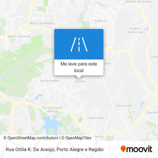 Rua Otília K. De Araújo mapa