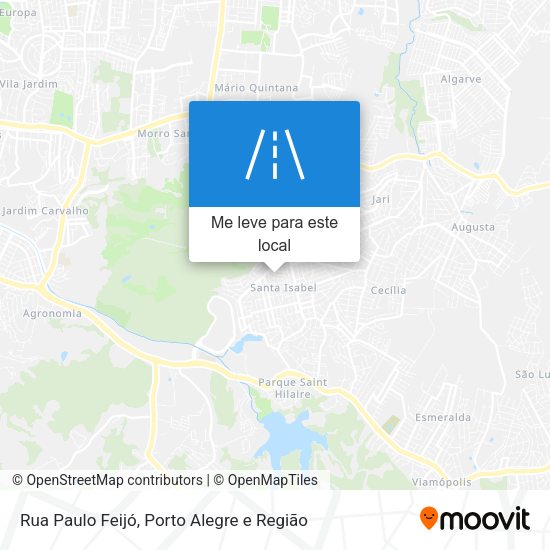 Rua Paulo Feijó mapa