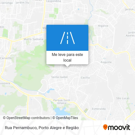 Rua Pernambuco mapa