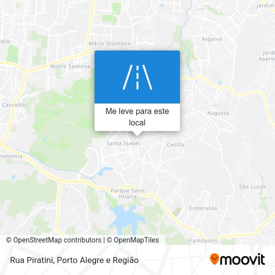 Rua Piratini mapa