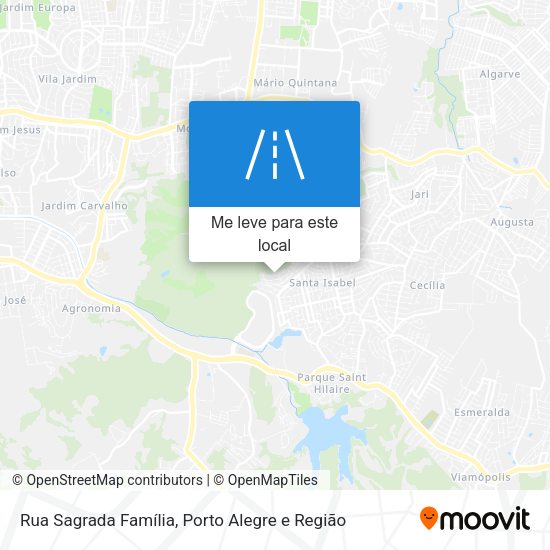 Rua Sagrada Família mapa