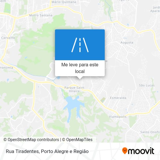 Rua Tiradentes mapa