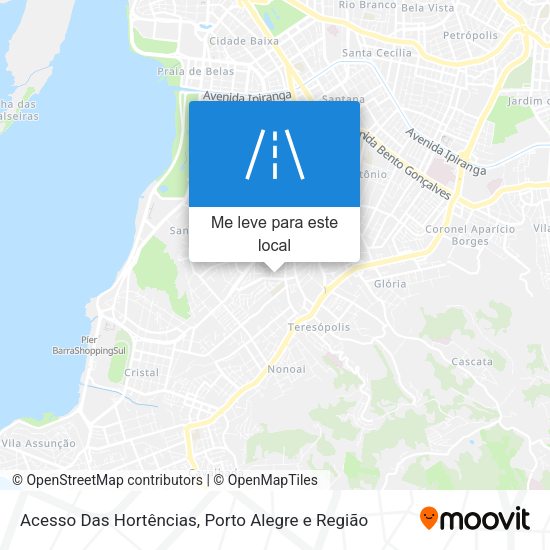 Acesso Das Hortências mapa