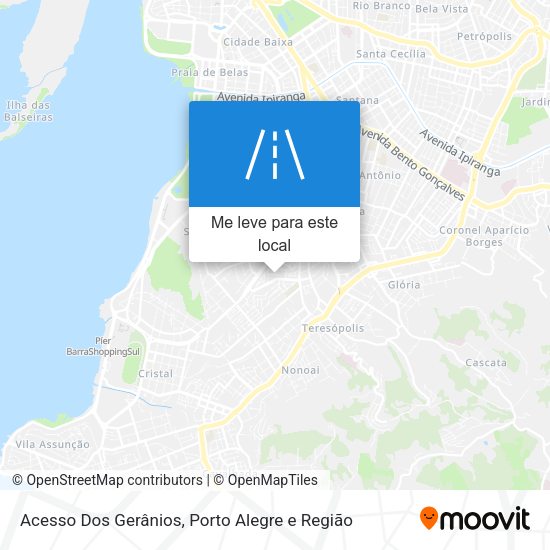 Acesso Dos Gerânios mapa