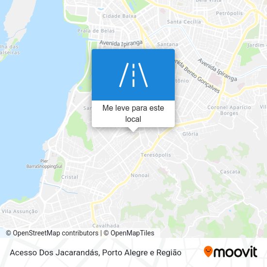 Acesso Dos Jacarandás mapa