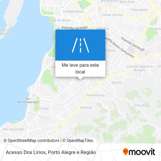 Acesso Dos Lírios mapa