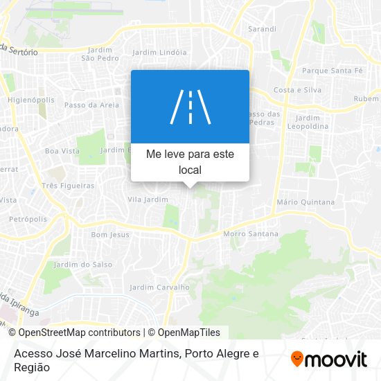 Acesso José Marcelino Martins mapa