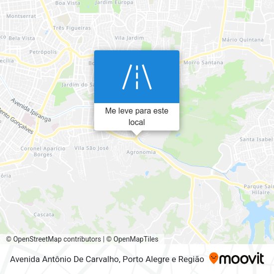 Avenida Antônio De Carvalho mapa