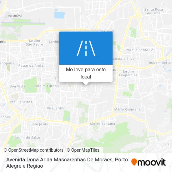 Avenida Dona Adda Mascarenhas De Moraes mapa