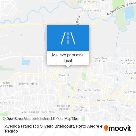 Avenida Francisco Silveira Bitencourt mapa