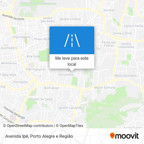 Avenida Ipê mapa