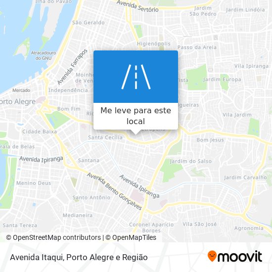 Avenida Itaqui mapa