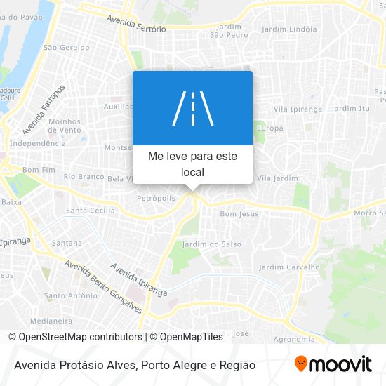 Avenida Protásio Alves mapa