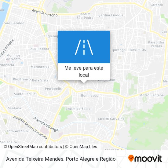 Avenida Teixeira Mendes mapa