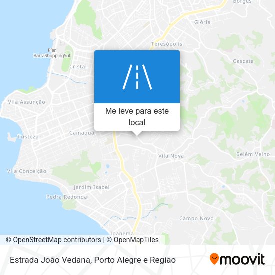 Estrada João Vedana mapa