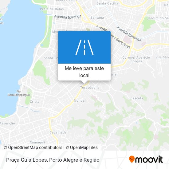 Praça Guia Lopes mapa