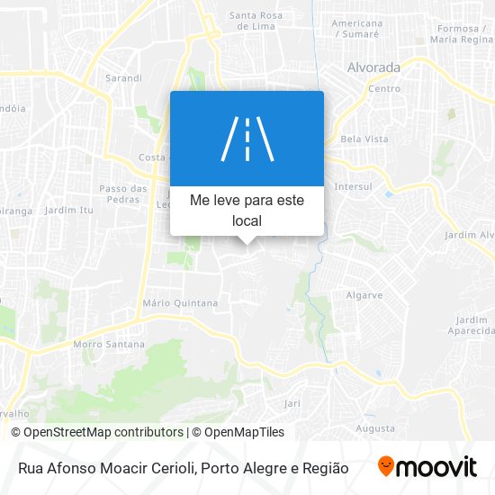 Rua Afonso Moacir Cerioli mapa