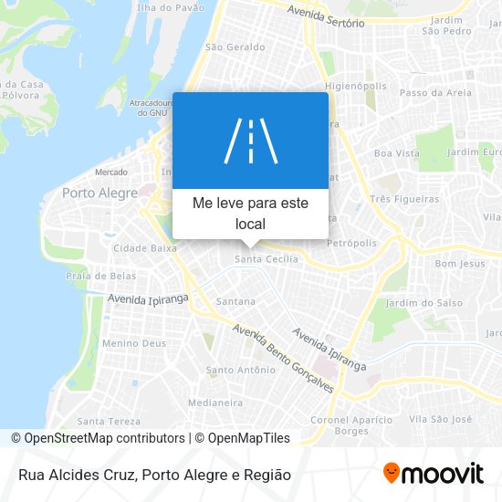 Rua Alcides Cruz mapa
