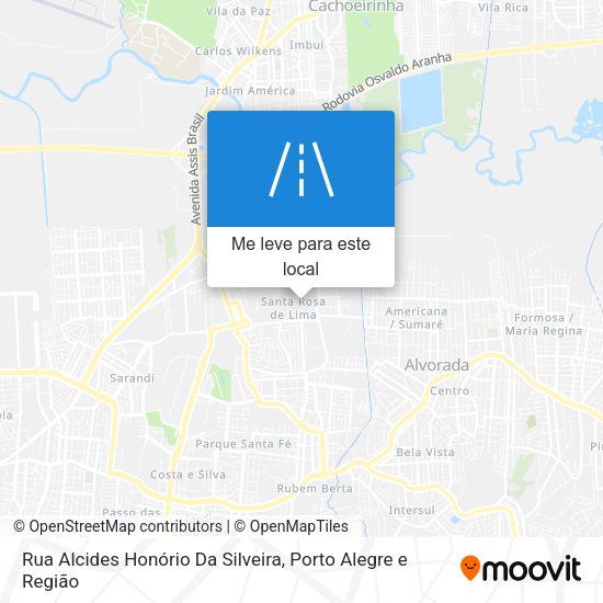 Rua Alcides Honório Da Silveira mapa