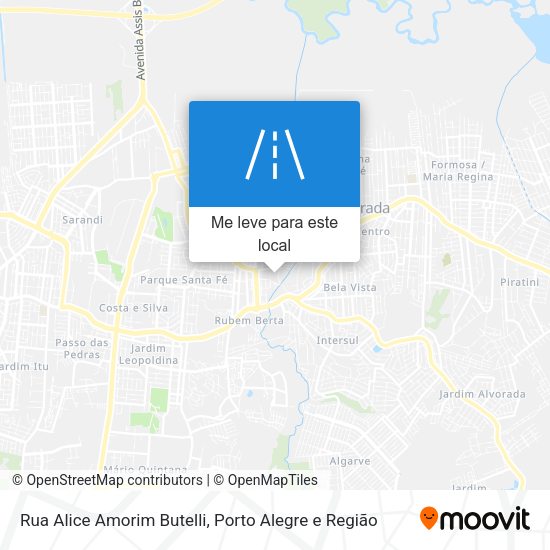 Rua Alice Amorim Butelli mapa
