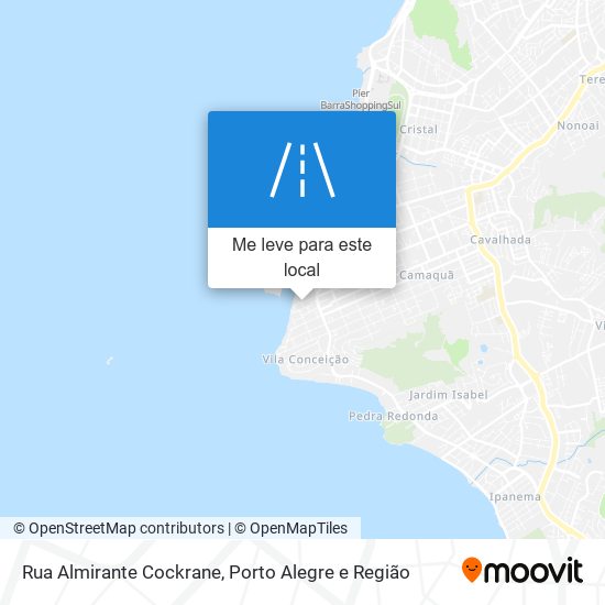 Rua Almirante Cockrane mapa