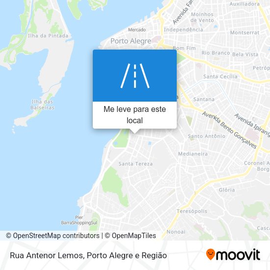 Rua Antenor Lemos mapa