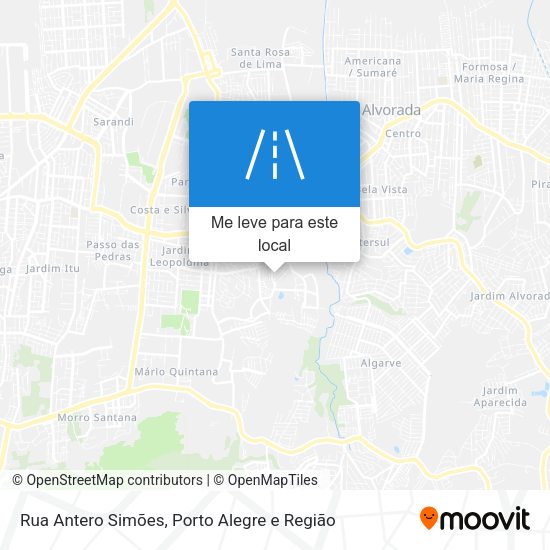 Rua Antero Simões mapa