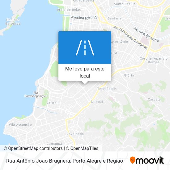 Rua Antônio João Brugnera mapa