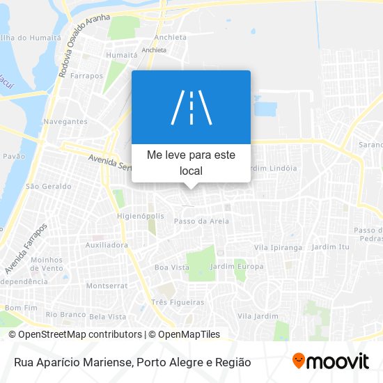 Rua Aparício Mariense mapa