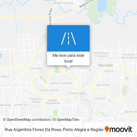 Rua Argentina Flores Da Rosa mapa