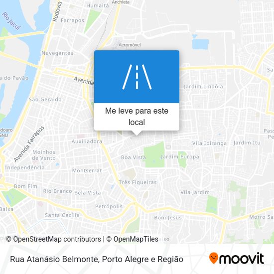 Rua Atanásio Belmonte mapa