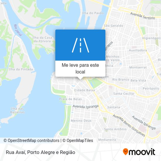 Rua Avaí mapa