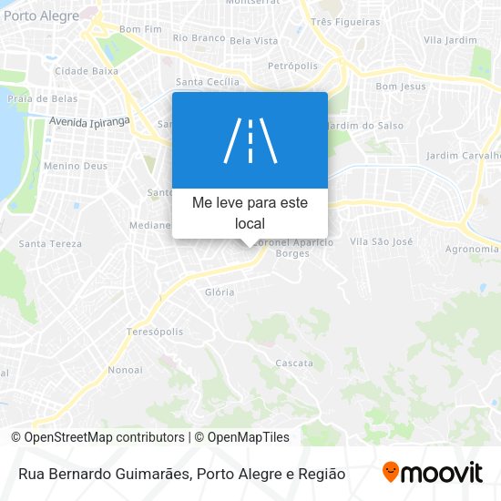 Rua Bernardo Guimarães mapa