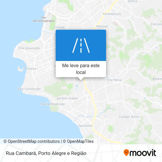 Rua Cambará mapa