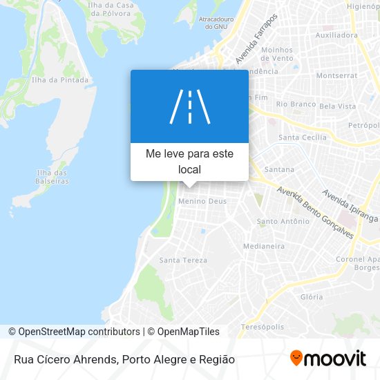 Rua Cícero Ahrends mapa
