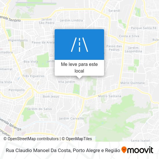 Rua Claudio Manoel Da Costa mapa