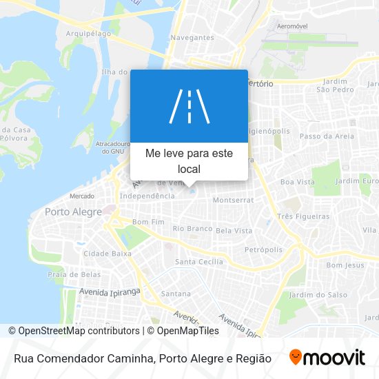 Rua Comendador Caminha mapa