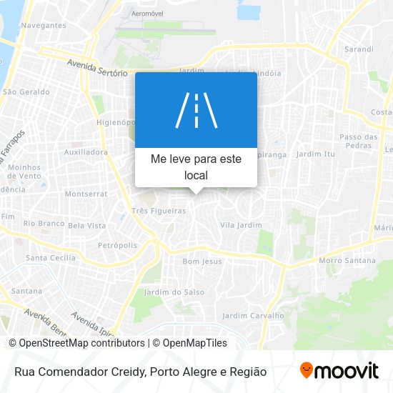 Rua Comendador Creidy mapa