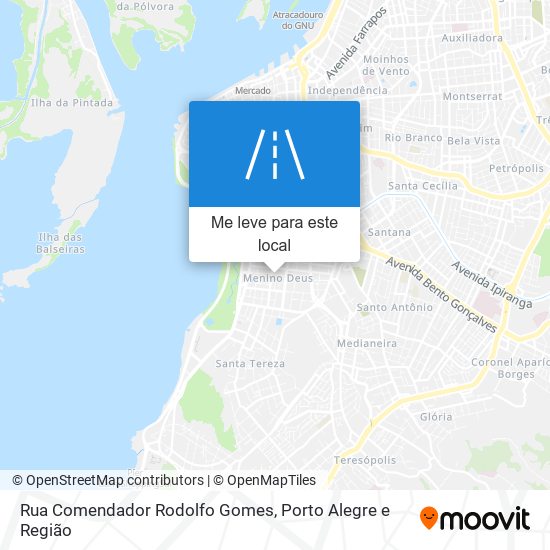 Rua Comendador Rodolfo Gomes mapa