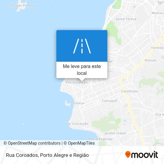 Rua Coroados mapa