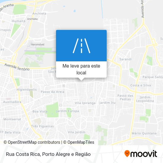 Rua Costa Rica mapa