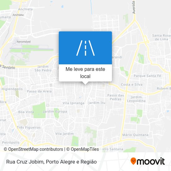 Rua Cruz Jobim mapa
